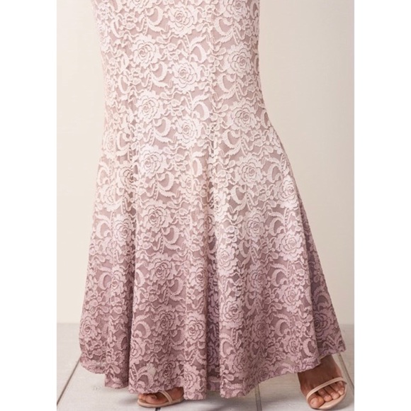 OMBRE LACE LONG DRESS - Picture 4 of 5